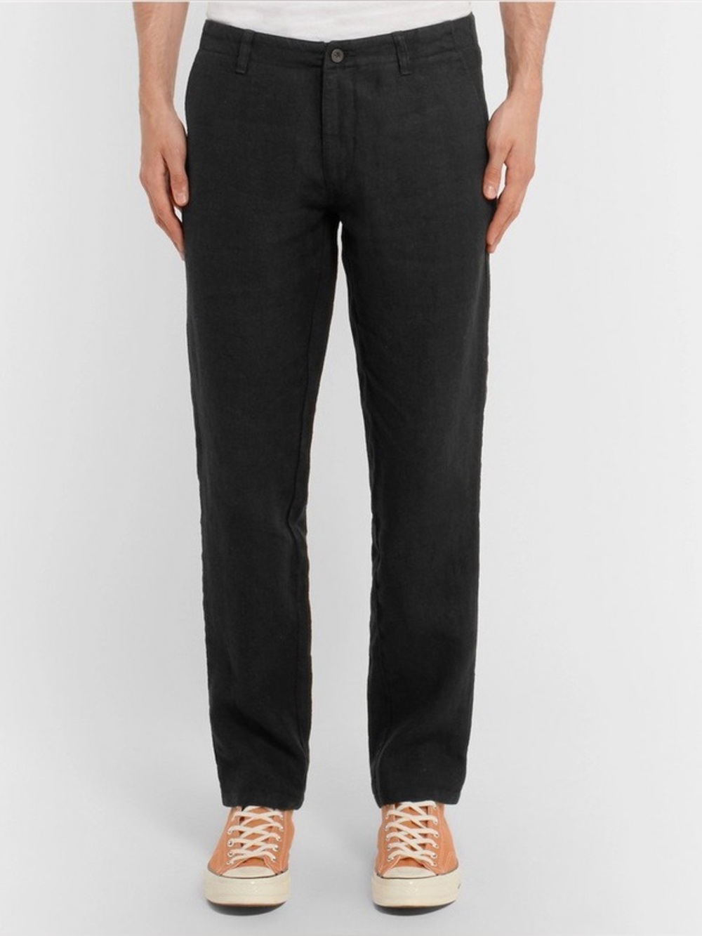 NN07 Simon Chino Pants Gray Textured Trousers
